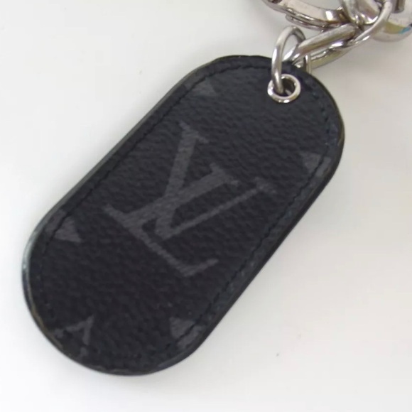 LOUIS VUITTON Portoclay Military Eclipse Leather Keyring/ Bag Charm 🔥🔥 - Picture 2 of 8